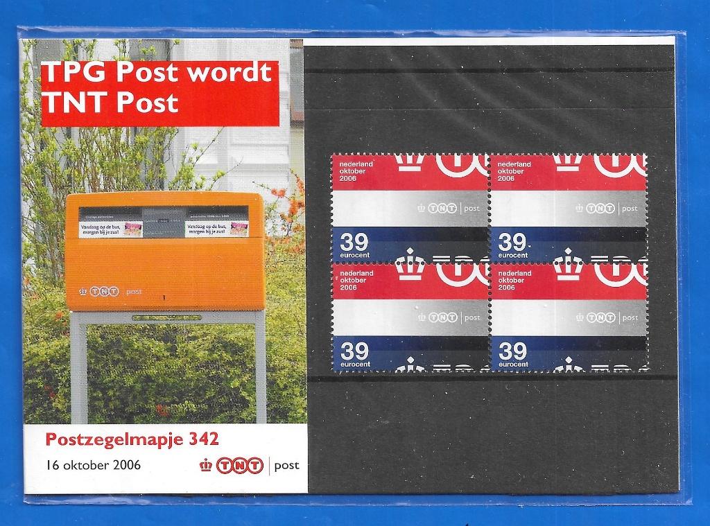 Postzegelmapje 342 - TPG Post wordt TNT Post, Verzenden, Na 1940, Postfris