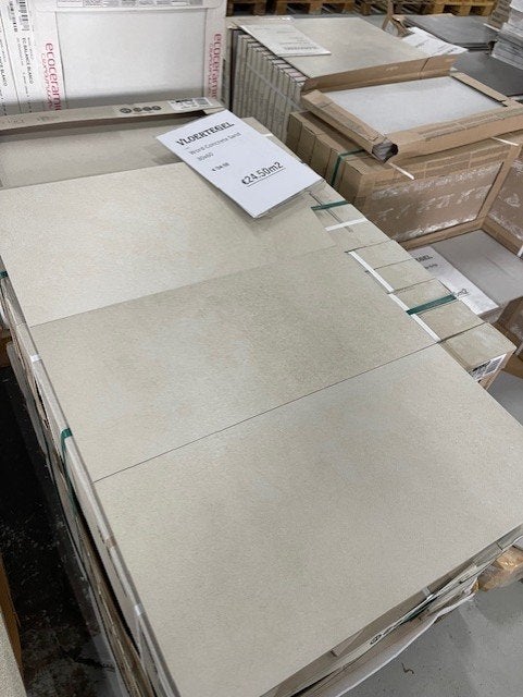 Beige vloertegel 30x60 gerectificeerd – de Concrete Sand