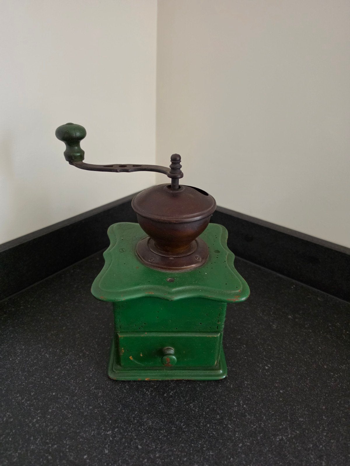 Koffiemolen, opvangbakje, groen, Ophalen of Verzenden