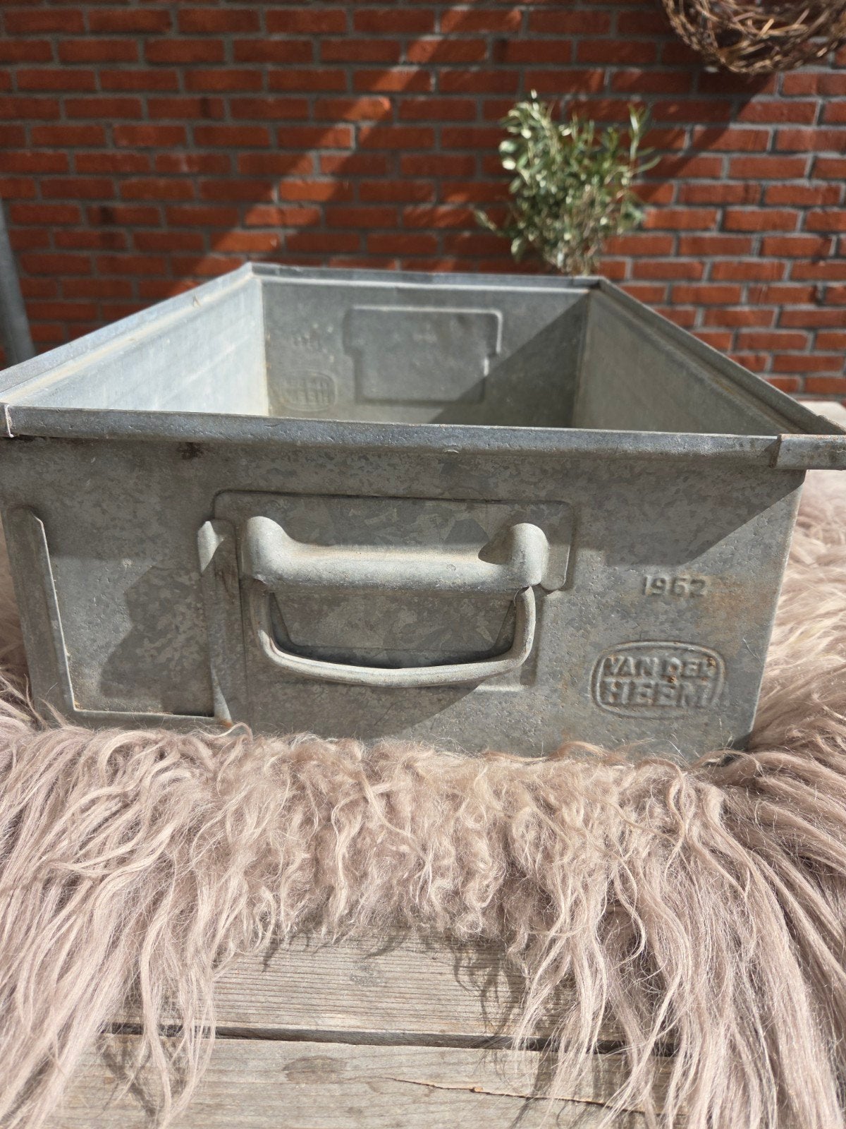 Vintage Zinken Opbergbak van Van der Heem - 1962, Ophalen of Verzenden