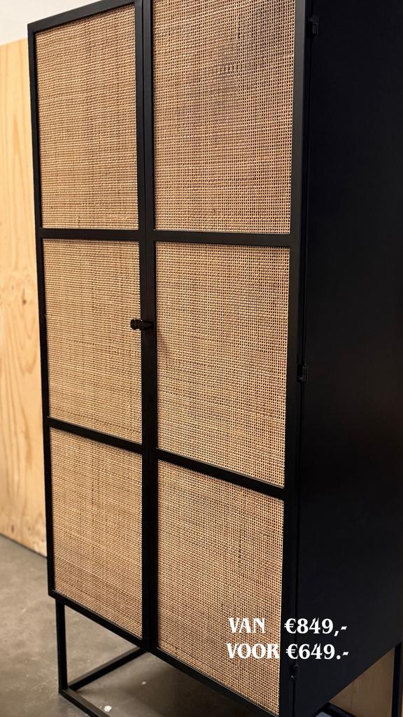 Kast 2 deuren metaal en webbing, Huis en Inrichting, Nieuw, Ophalen, Info@natuurlijkwonen.nl, Zuiver