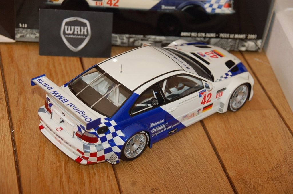 1:18 BMW M3 E46 GTR PETIT LEMANS #42 Minichamps WRH, Verzenden, Zo goed als nieuw, Auto, MiniChamps