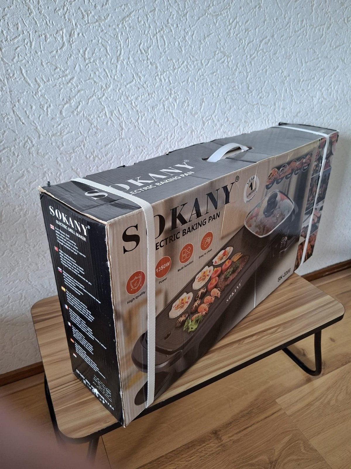 Nieuwe Sokany multifunctionele braadpan bakplaat grill, Ophalen of Verzenden, Nieuw, 4 t/m 7 personen
