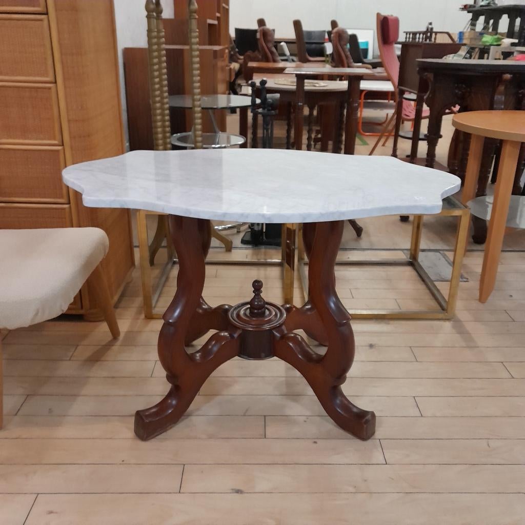 Tafel met marmeren blad, Antiek en Kunst, Antiek | Meubels | Tafels, Ophalen