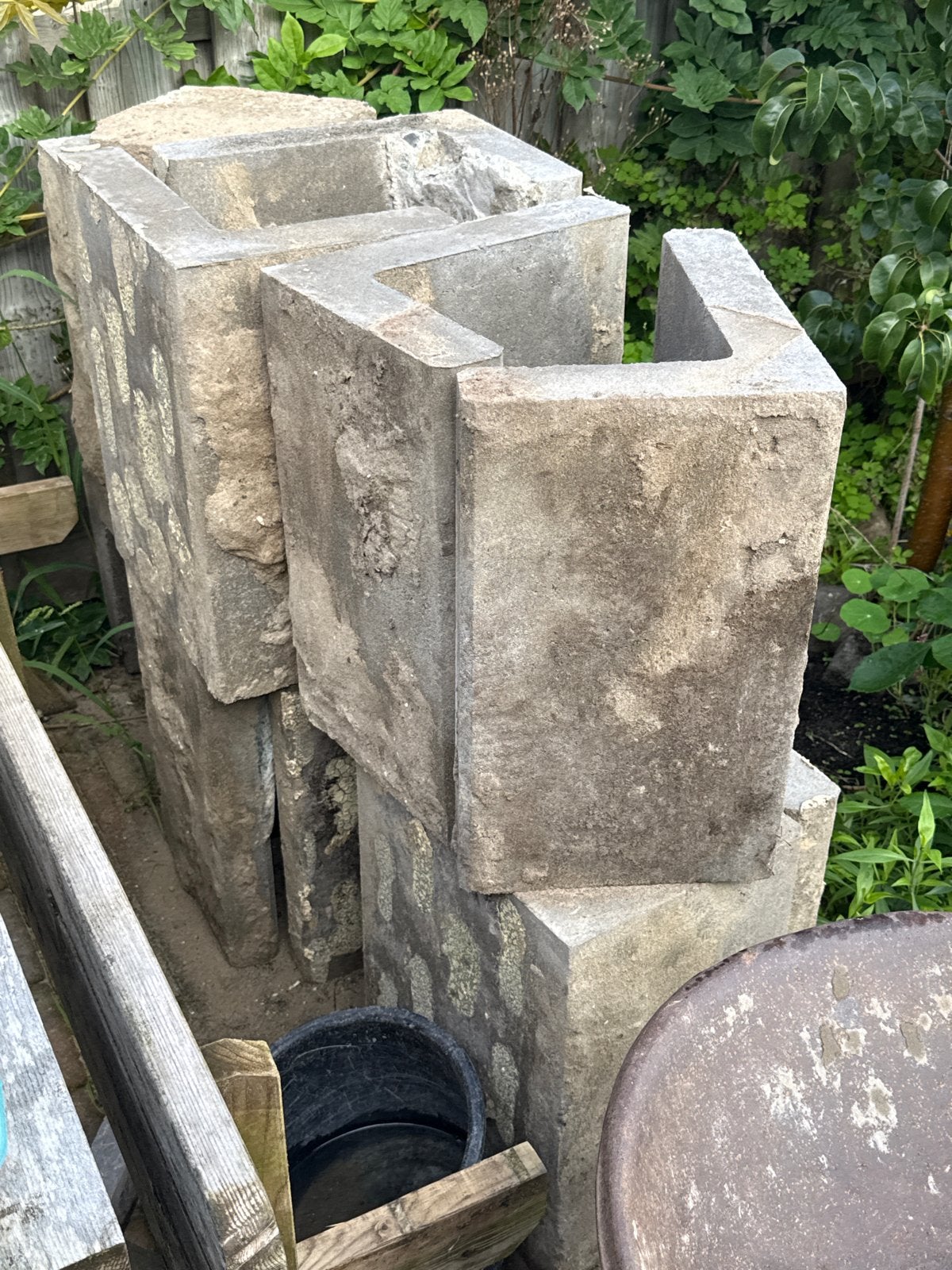 6x betonnen U-elementen voor tuin of bouw, Ophalen, Gebruikt, Beton