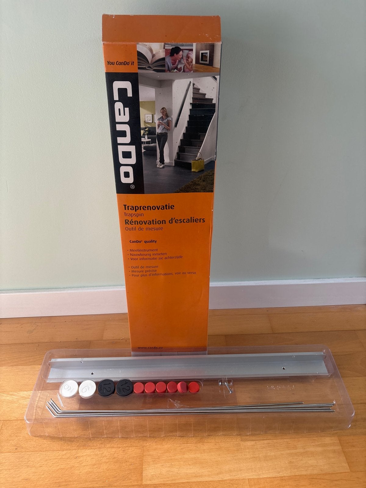 Cando Trapspin meetinstrument voor traprenovatie, Ophalen of Verzenden, Gebruikt, Trap, Minder dan 2 meter