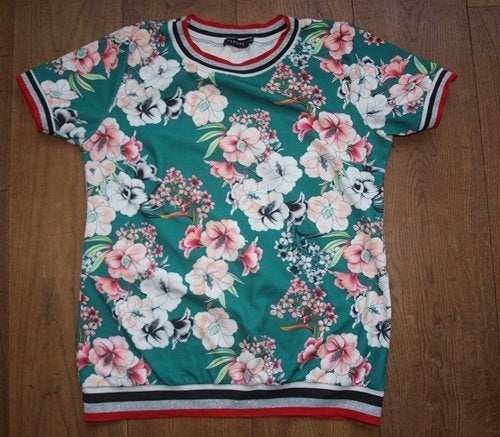 Groen T-Shirt Bloemprint van Pescara (XL), Maat 46/48 (XL) of groter, Pescara, Ophalen of Verzenden, Korte mouw