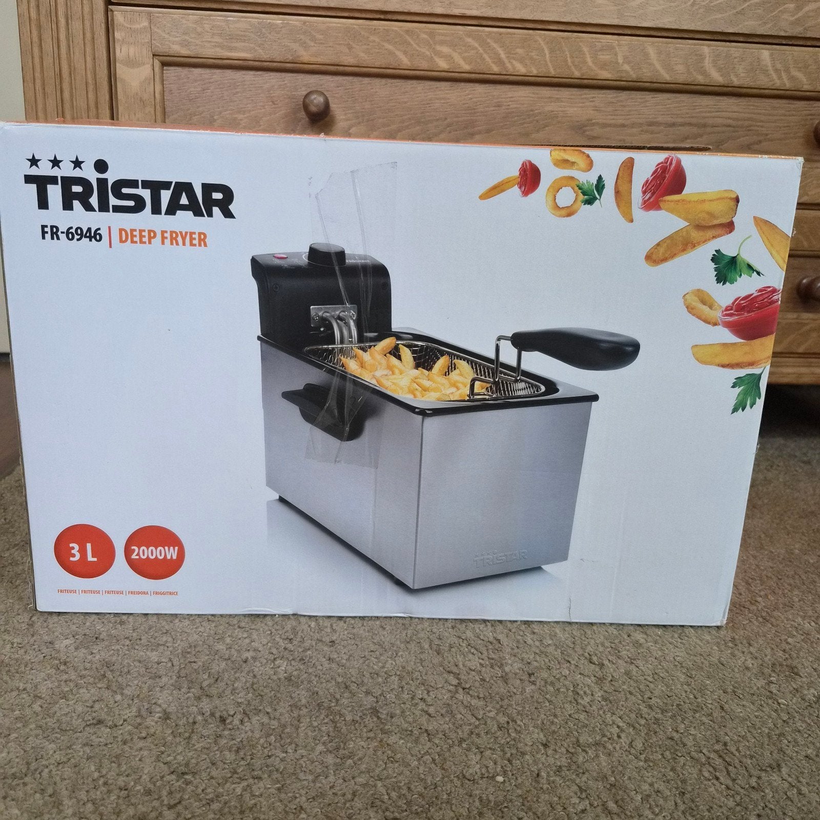 Nieuwe Tristar FR-6946 Friteuse - 3L, 2000W, Witgoed en Apparatuur, 2 tot 3 liter, Ophalen, Nieuw