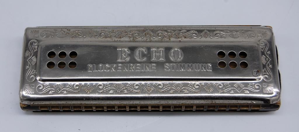 Mondharmonica Hohner Echo Harp, Gebruikt, Hohner Trossingen, INFO@HOHNER.DE, D 78647 Trossingen Germany