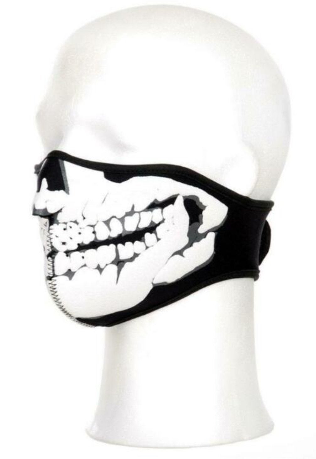 Motormasker met 3D print bikermask halfface skull print, Motoren, Ophalen of Verzenden, Nieuw met kaartje, Dames, Overige typen