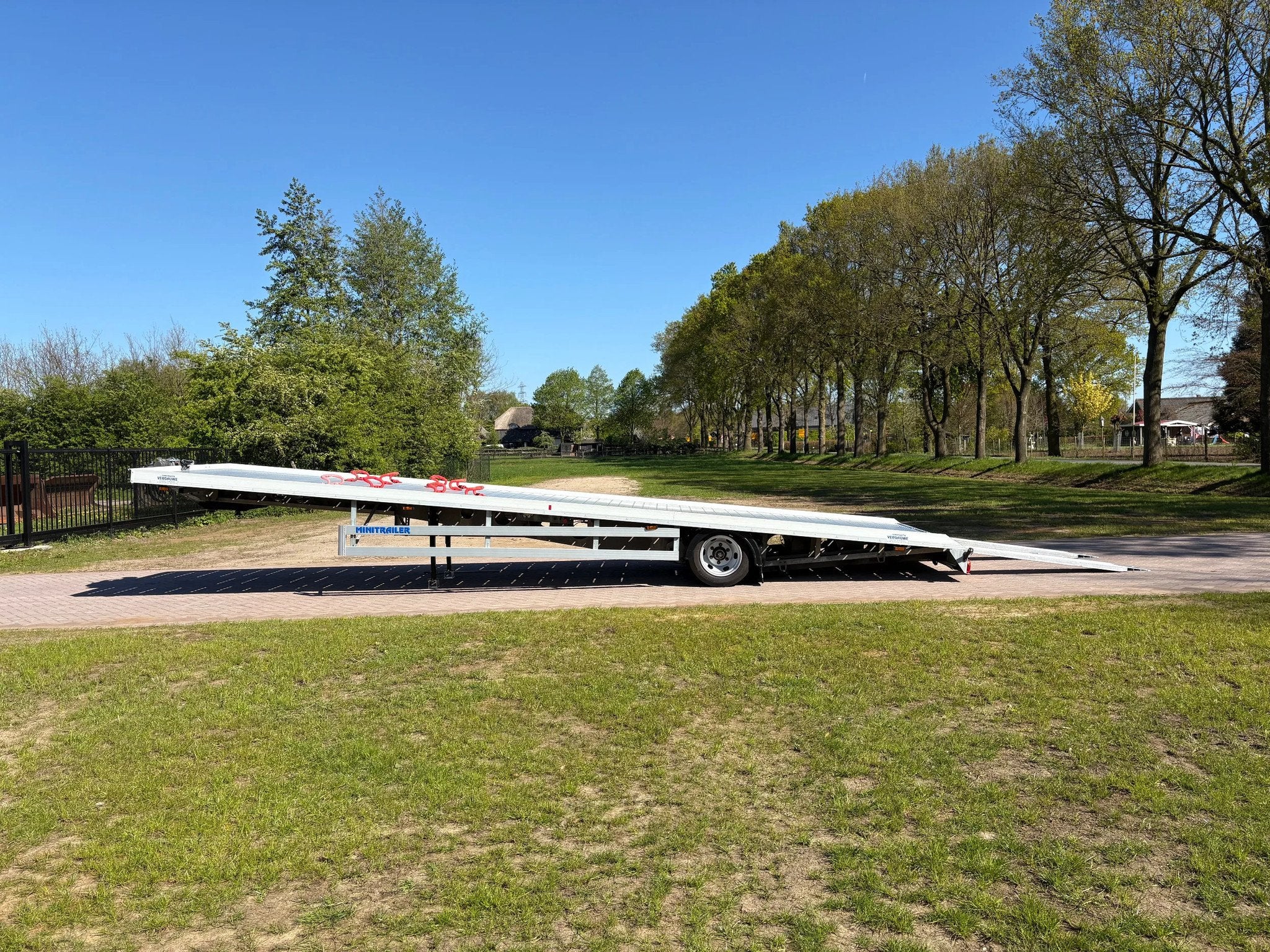 vf minitrailer Be oplegger 7 TON ambulance auto transporter, Auto's, Overige brandstoffen, Wit, Bedrijf, Aanhangers en Opleggers