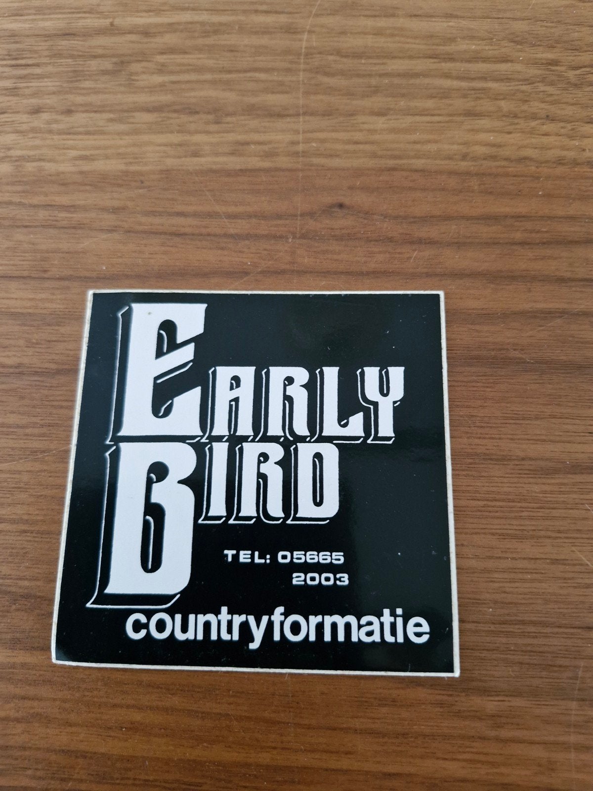 9087 Early Bird Countryformatie Sticker - Zwart/Wit, Ophalen of Verzenden, Nieuw, Overige typen