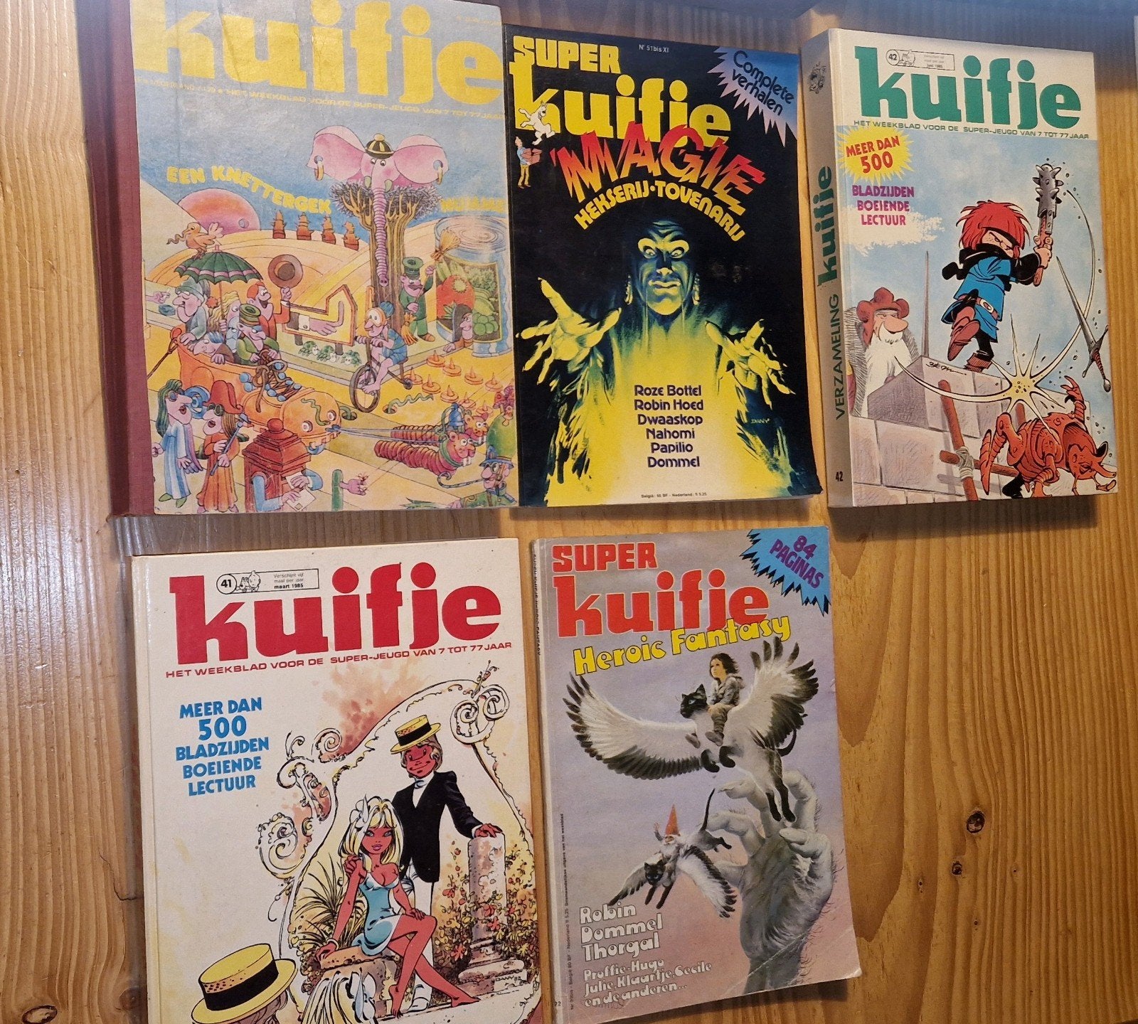5 x Kuifje weekblad strip superkuifje, Ophalen of Verzenden