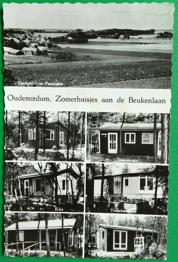 Oudemirdum, Zomerhuisjes aan de Beukenlaan. Klf, Verzenden, 1940 tot 1960, Gelopen, Friesland