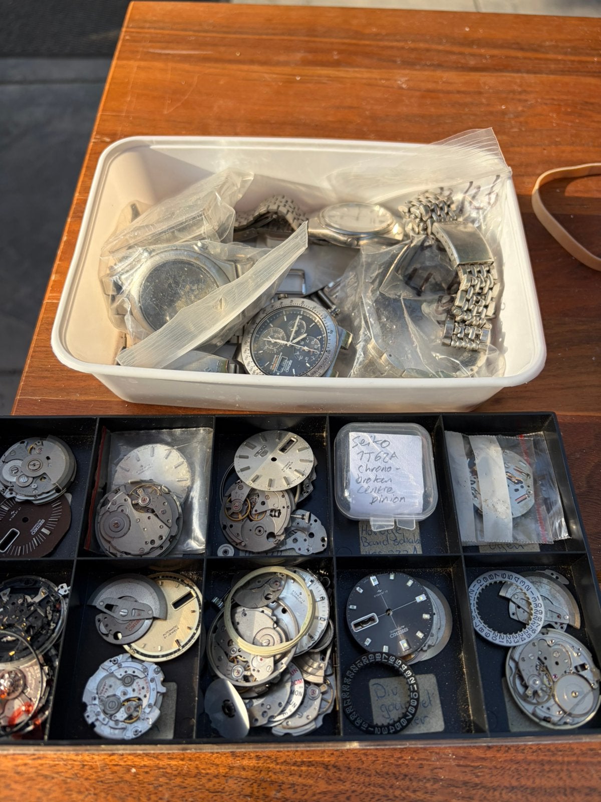 Lot vintage Seiko horloge onderdelen, Ophalen of Verzenden, Zo goed als nieuw, Staal, Seiko