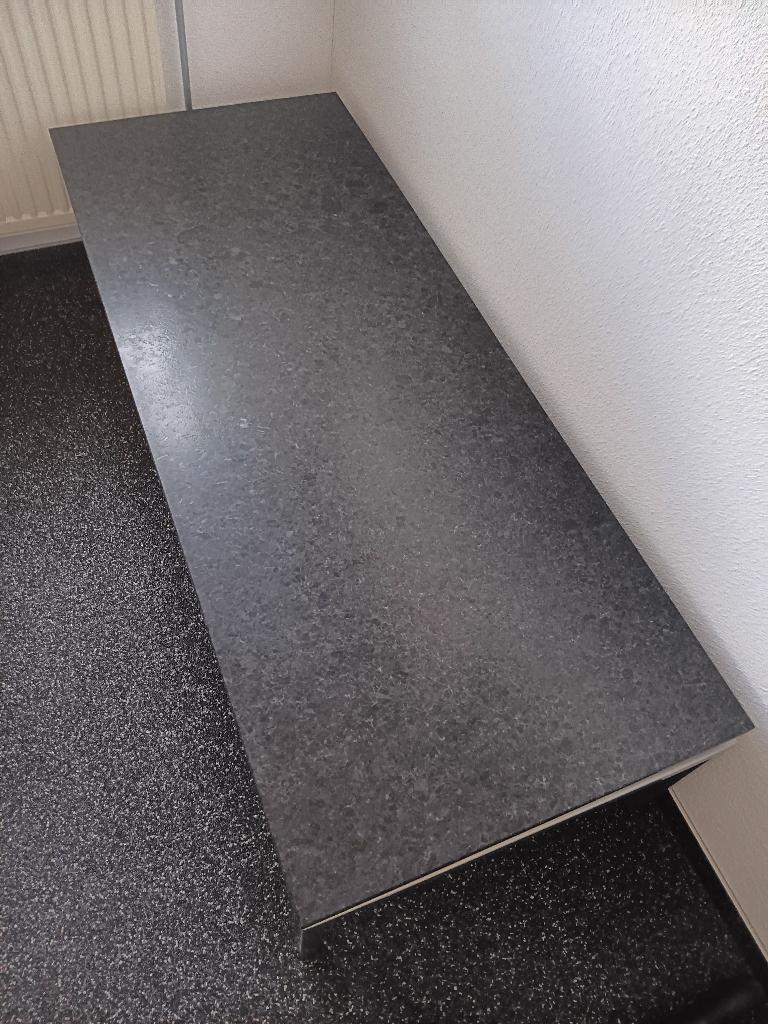 Salontafel - Steen - RVS, Huis en Inrichting, Tafels | Salontafels, Ophalen, Uniek vervaardigd, 100 tot 150 cm, 50 tot 100 cm
