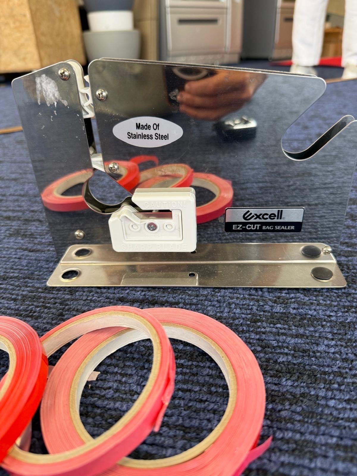 Excell EZ-CUT Bag Sealer van RVS met tape, Overige typen, Ophalen, Zo goed als nieuw