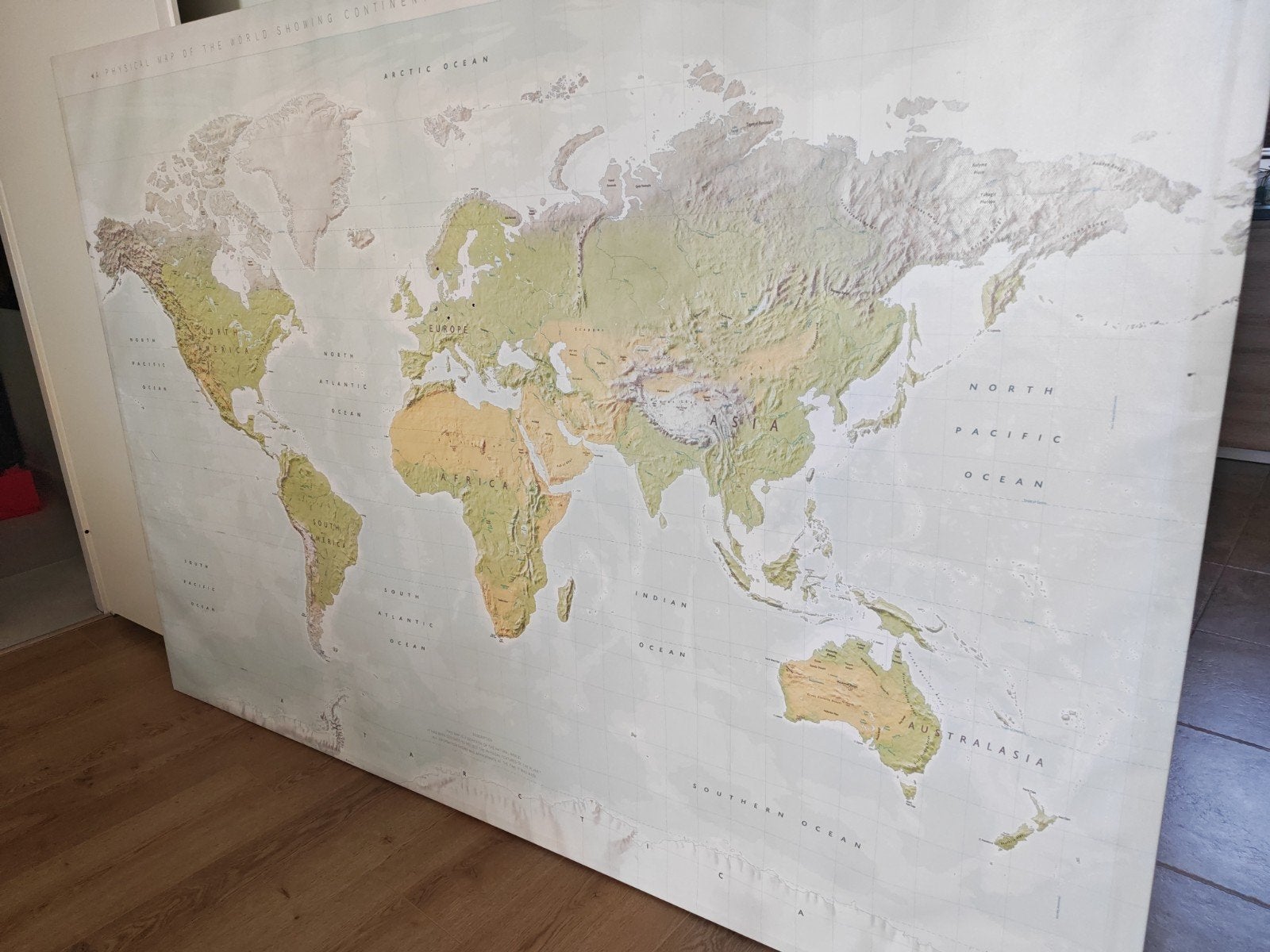 IKEA Wereldkaart 140x200 cm, Boeken, Ophalen, 2000 tot heden, Wereld, Landkaart