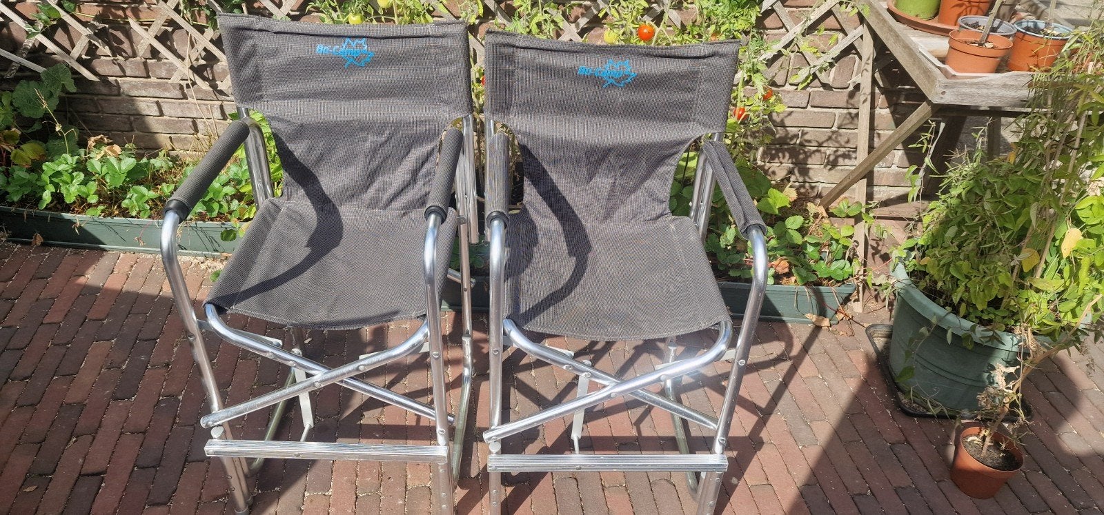 2 x Bo Camp inklapbare kinder campingstoel / regisseurstoel, Ophalen of Verzenden, Gebruikt, Campingstoel