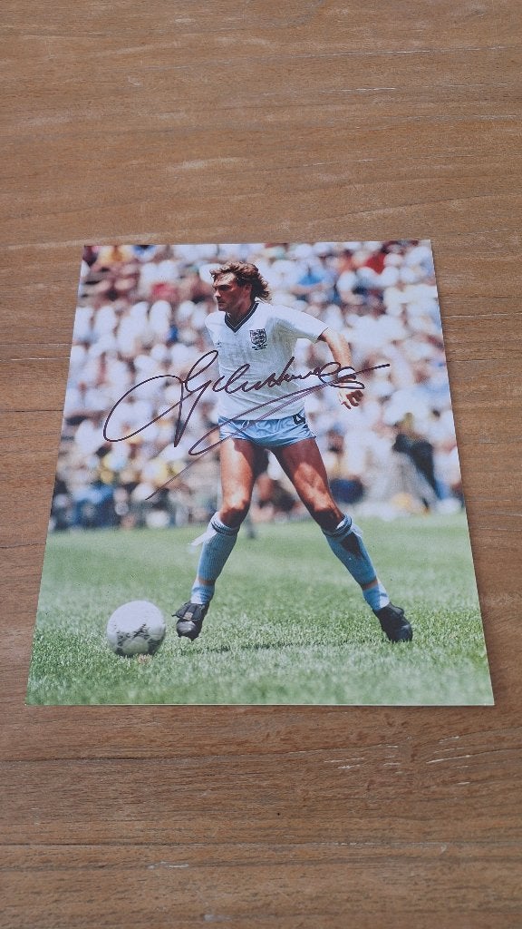 Foto 20x25 cm met handtekening; Glenn Hoddle # Engeland, Ophalen of Verzenden, Nieuw, Buitenlandse clubs, Overige typen