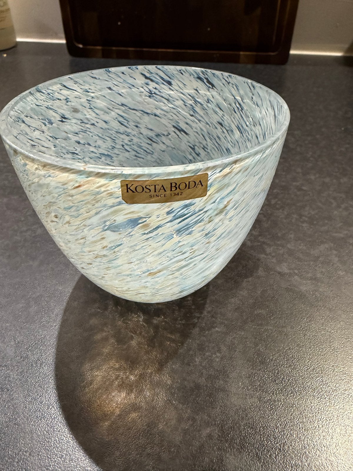 Mooie Kosta Boda theelicht / waxinelichthouder, Ophalen, Blauw, Zo goed als nieuw, Modern