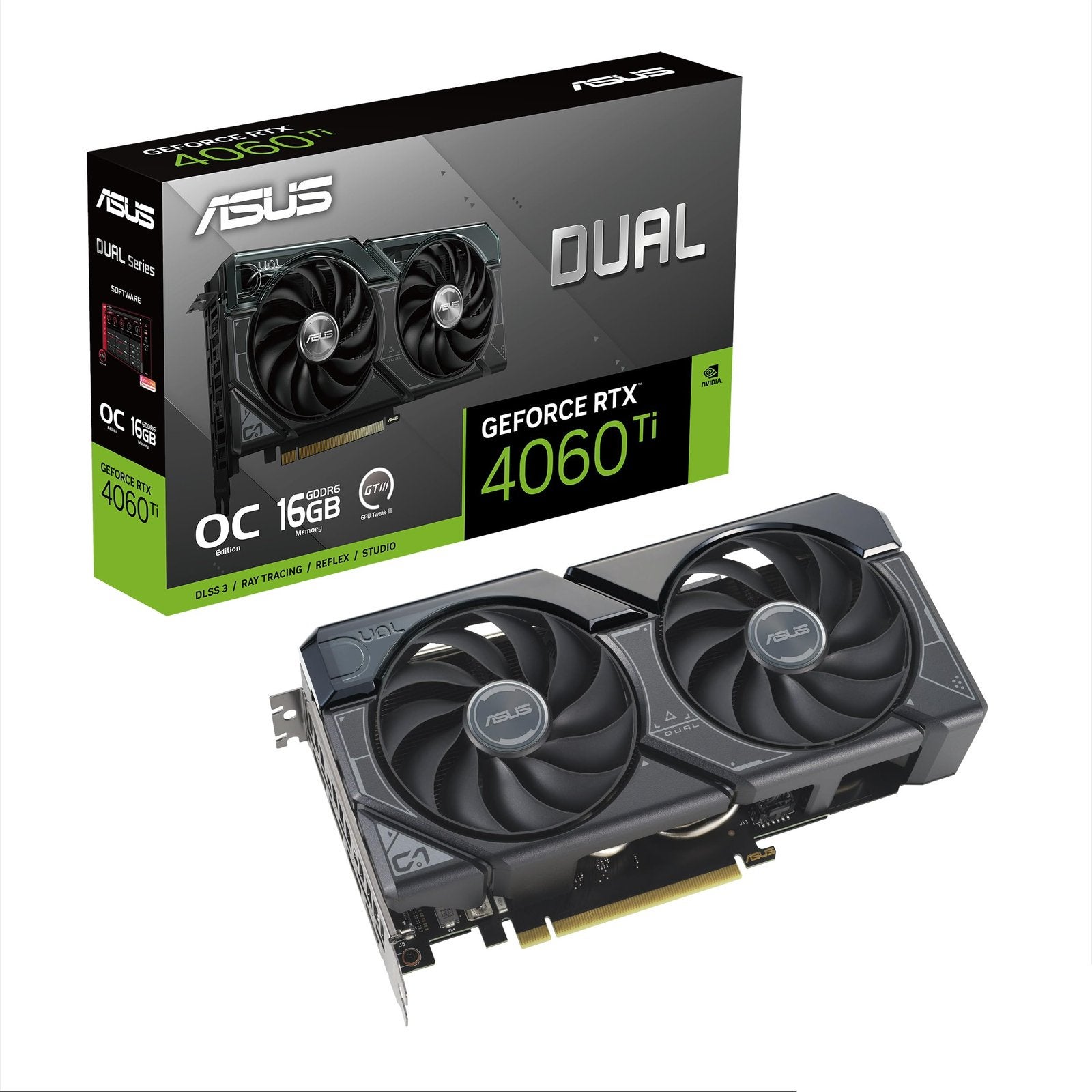 ASUS Dual GeForce RTX 4060 Ti OC Edition 16GB | met doos, Computers en Software, Videokaarten, Gebruikt, GDDR6, PCI-Express 4