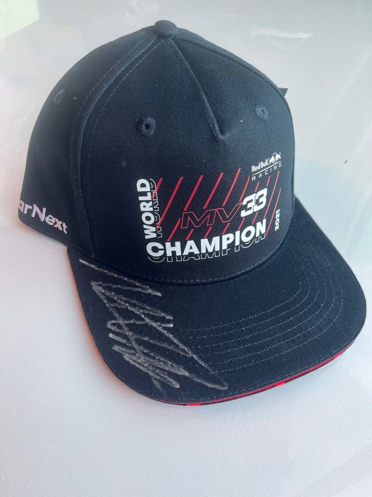 Max Verstappen pet gesigneerd, Ophalen of Verzenden, Zo goed als nieuw, Overige sporten, Pet of Muts