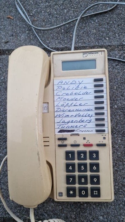 Vintage PTT Telecom Palermo 10 Telefoon - Crème, Ophalen, Gebruikt