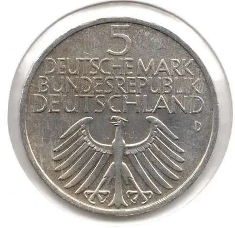 Duitsland Bondsrepubliek 5 Mark 1952 D
