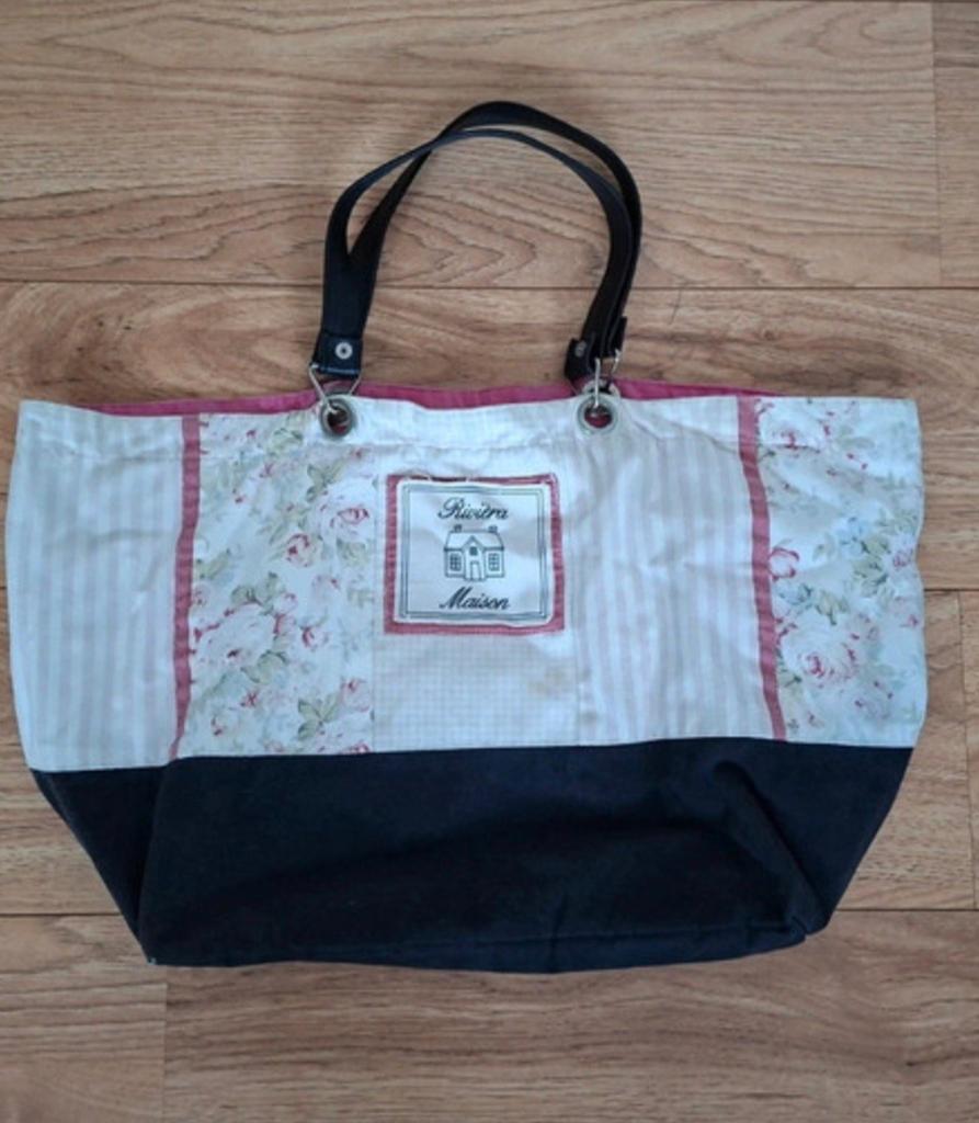 Riviera Maison Shopper "1960 La Dolce Vita", Ophalen of Verzenden, Gebruikt, Zwart, Shopper