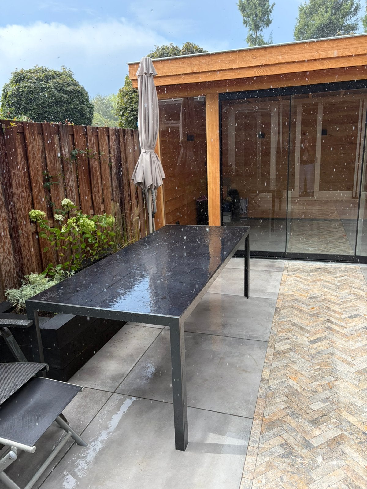 Complete tuinset Jysk 6p, Ophalen of Verzenden, Gebruikt, Rechthoekig, Aluminium