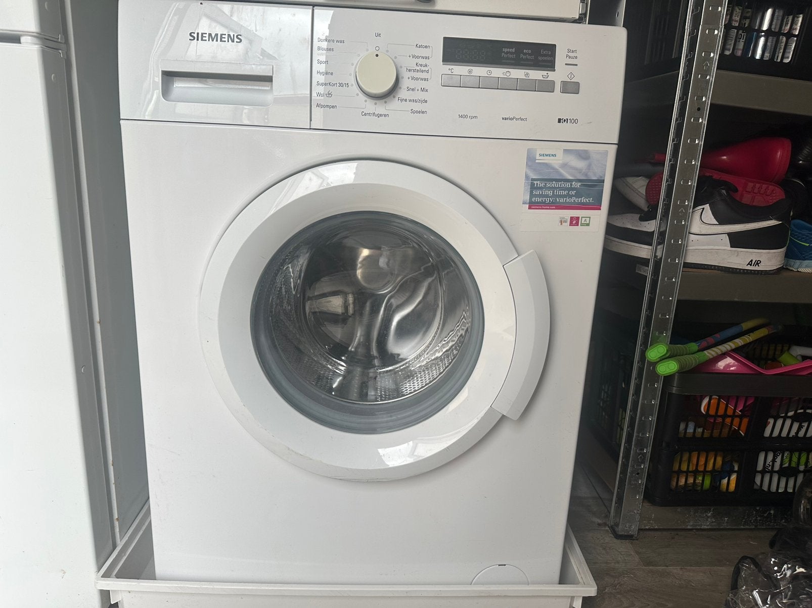 Siemens iQ100 Wasmachine – 1400 toeren – Energielabel A –, Witgoed en Apparatuur, Wasmachines, Ophalen, Gebruikt, 85 tot 90 cm