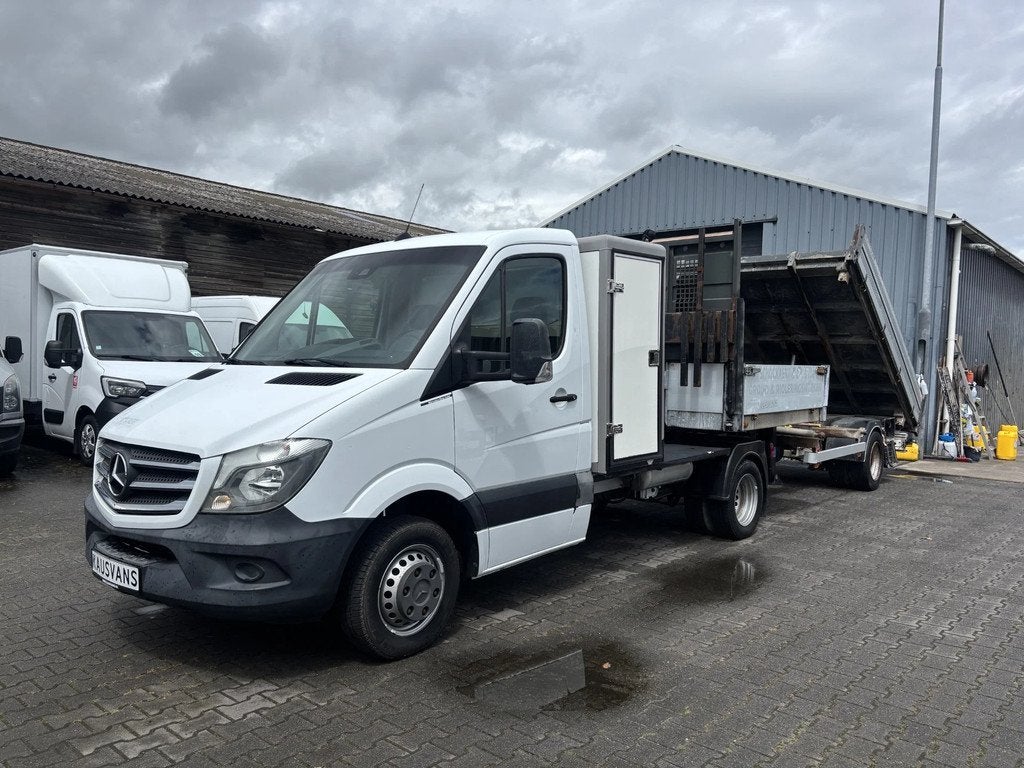 Mercedes-Benz Sprinter 519 CDI BE Combi. 3-zijdige Kipper. 8, Auto's, Euro 6, 190 pk, Overige brandstoffen, Wit
