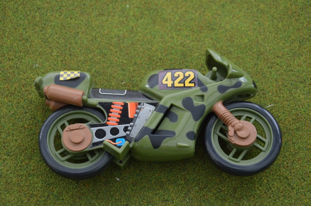 Vintage camouflagespeelgoed motor van de Lanard the Corps, Ophalen of Verzenden, Gebruikt