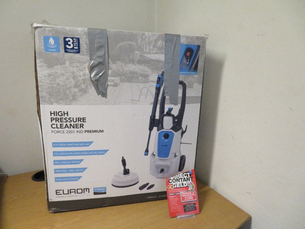 EUROM Hogedrukreiniger Force 2201 IND Premium, Tuin en Terras, Hogedrukreinigers, Ophalen, Zo goed als nieuw, Elektrisch, Eurom