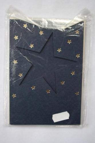 Kerstster kaarten blauw/groen/creme, Ophalen of Verzenden, Nieuw, Kerst, Blanco kaart of Basiskaart