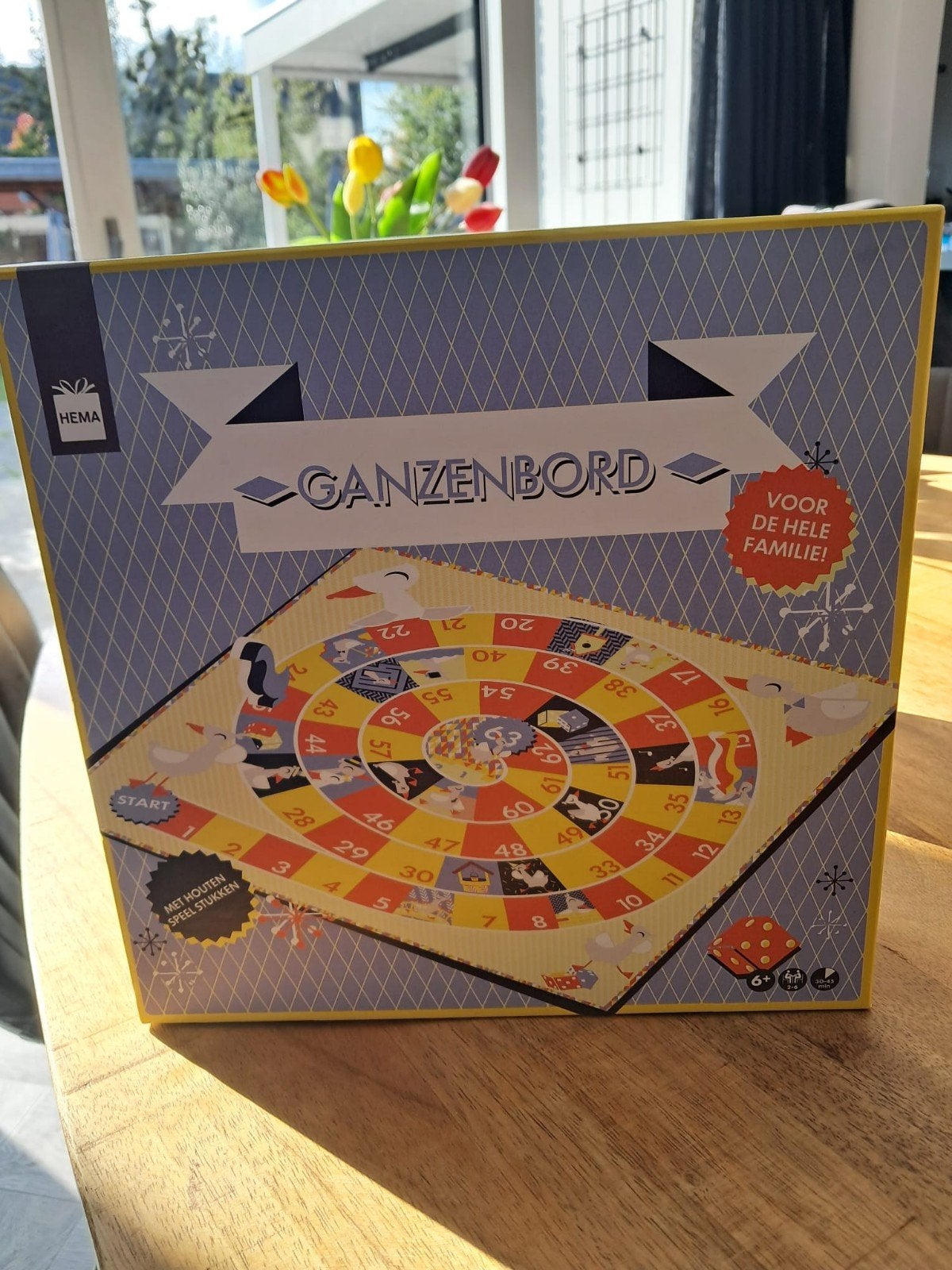 Ganzenbord spel van HEMA - Voor de hele familie!, Drie of vier spelers, Ophalen of Verzenden, Nieuw, HEMA