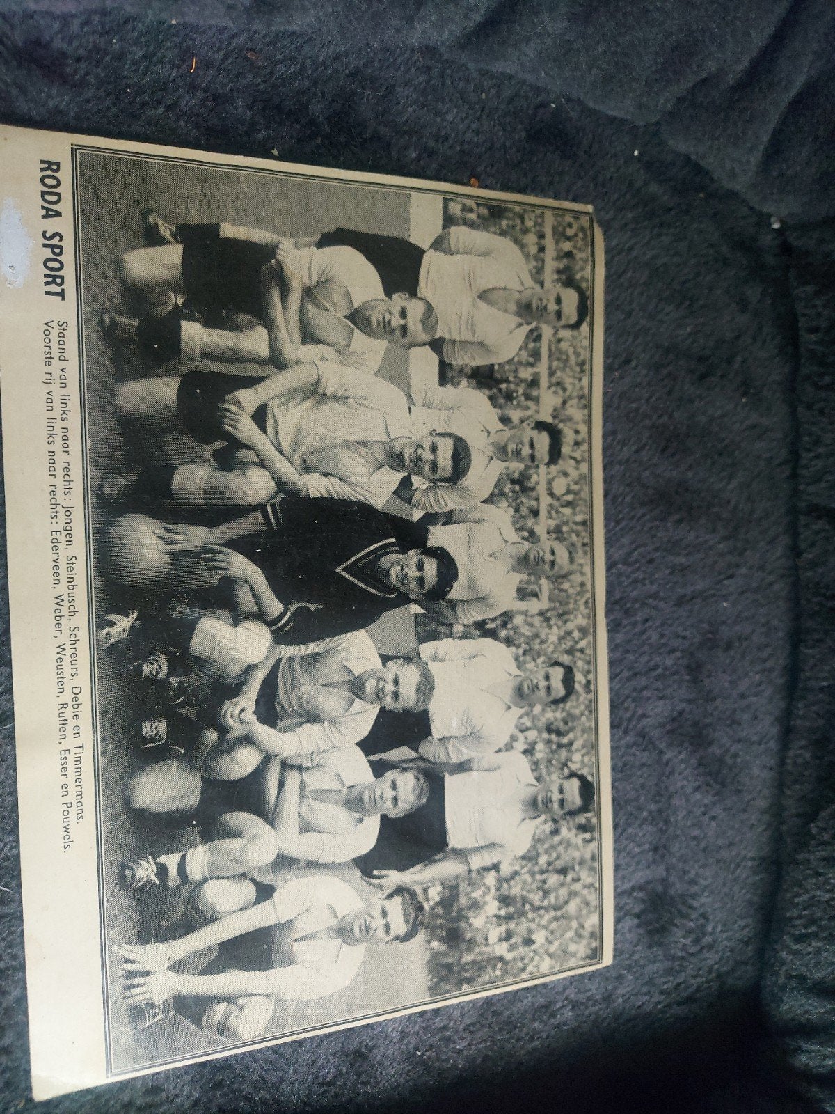 Roda Sport Voetbalteam Foto - Jaren '40-'60, Verzamelen, Ophalen of Verzenden