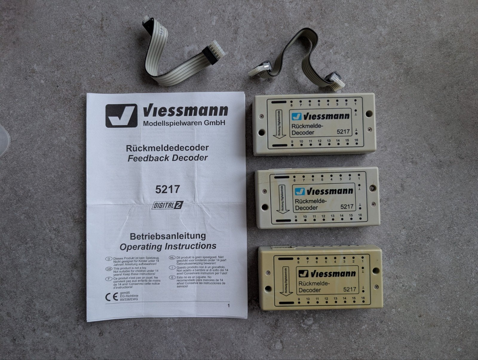 Viessmann Rückmelde-Decoder 5217 (3 stuks) met handleiding, Ophalen of Verzenden, Gebruikt, 1:50 tot 1:144