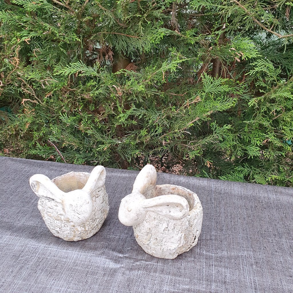 Bloempotjes Schapen beton 2 stuks, Tuin en Terras, Bloempotten, Rond, Ophalen of Verzenden, Beton, Binnen