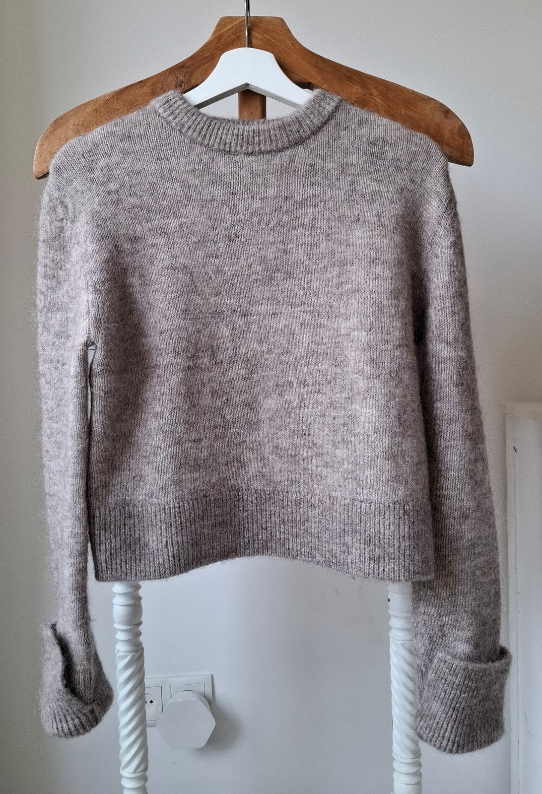 H&M wol / mohair blend trui mt. XS, H&M, Bruin, Verzenden, Nieuw