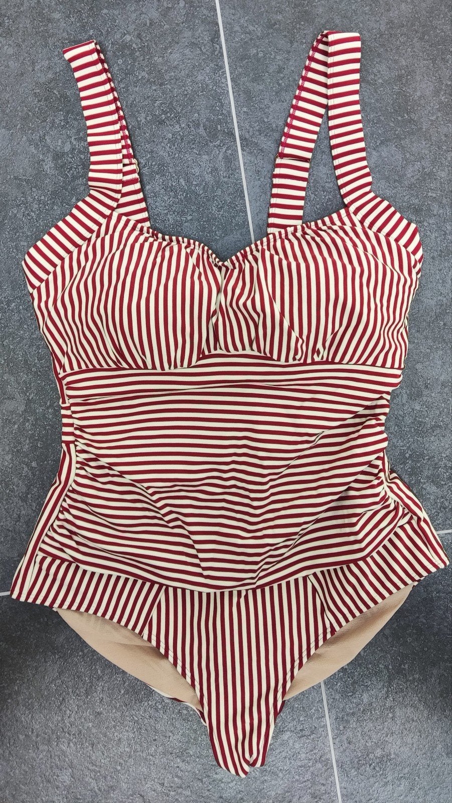 Marlies Dekkers gestreept badpak maat XL, Ophalen of Verzenden, Zo goed als nieuw, Rood, Badpak
