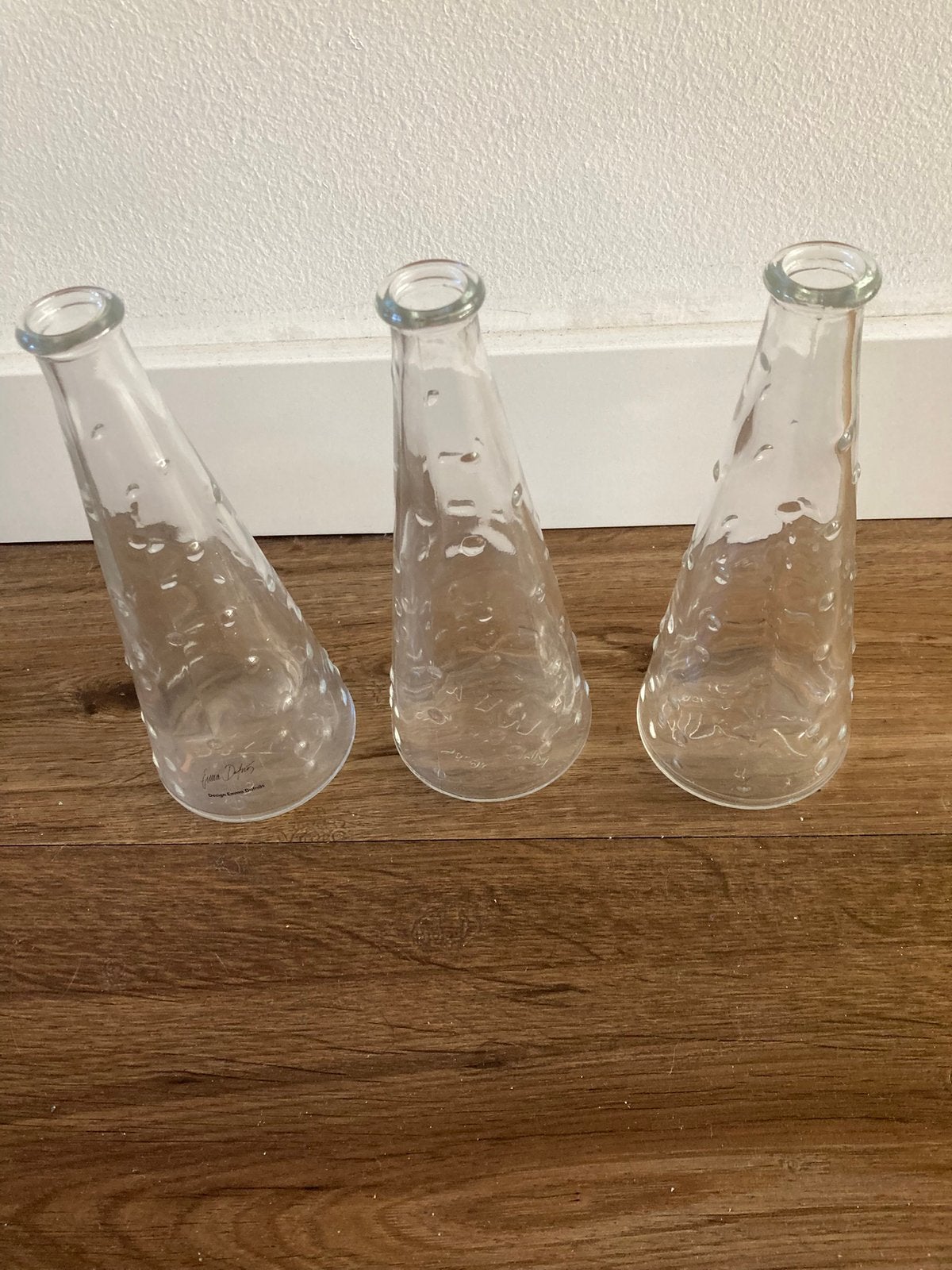 3 identieke vaasjes Ikea design, Ophalen of Verzenden, Gebruikt