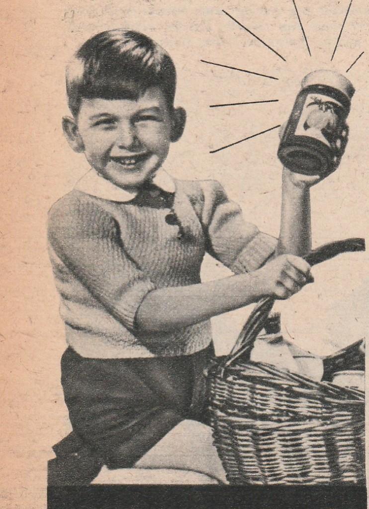 retro reclame 1950 Hero jam jongetje is heel blij, Verzamelen, Verzenden, Overige typen