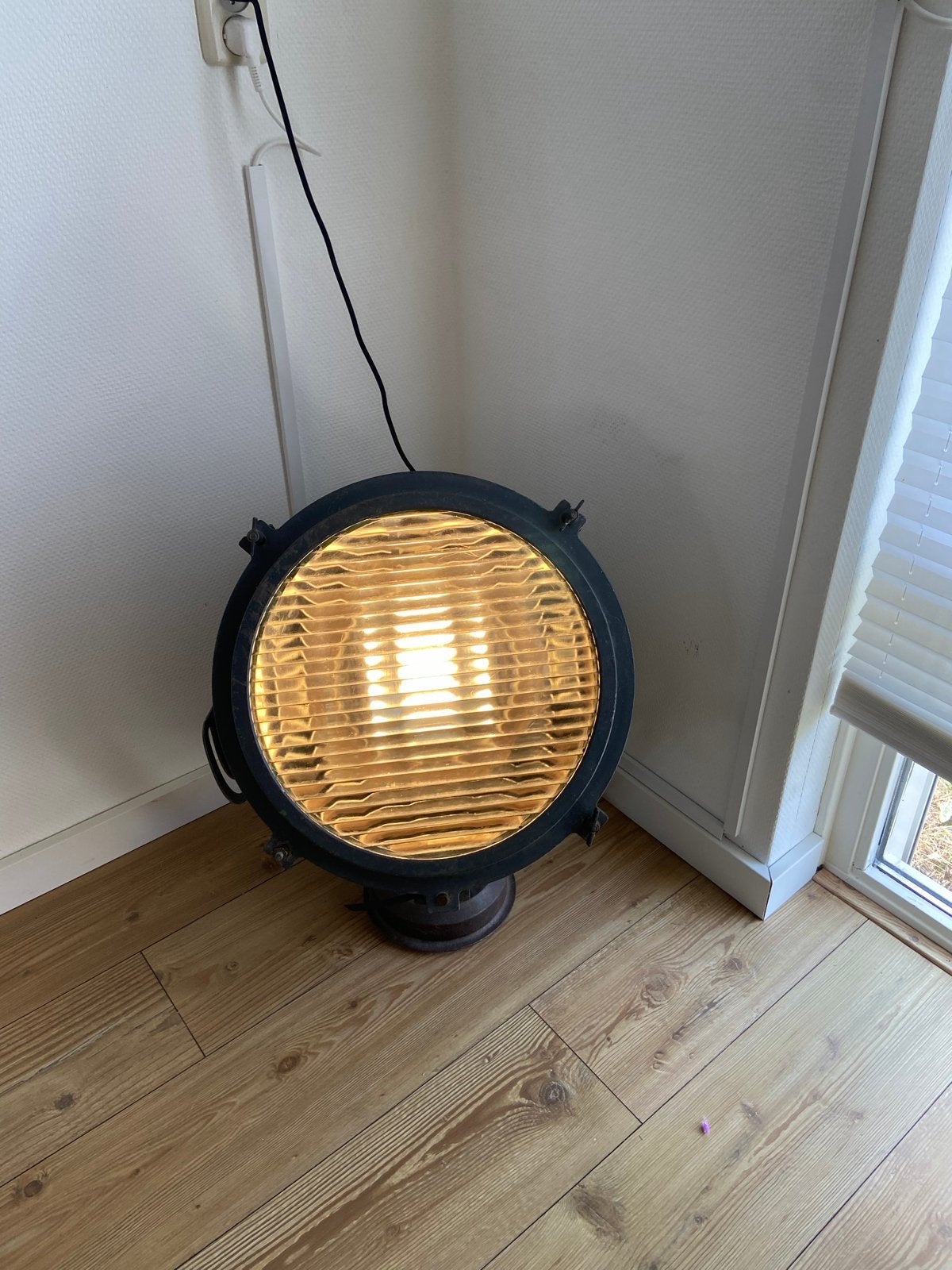 Vintage Industriële Schijnwerper Vloerlamp, Ophalen, Gebruikt, Metaal, Minder dan 100 cm