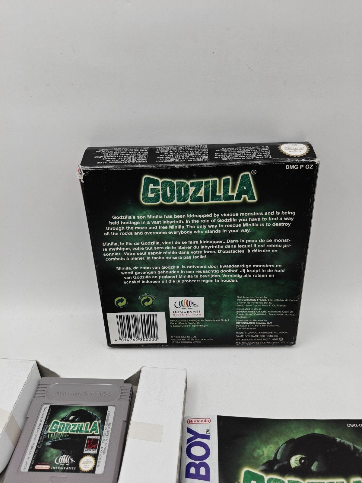 Godzilla Gameboy Classic CIB, Spelcomputers en Games, Games | Nintendo Game Boy, 1 speler, Zo goed als nieuw, Nintendo of Europe GmbH, Goldsteinstr. 235, 60528 Frankfurt am Main, Duitsland