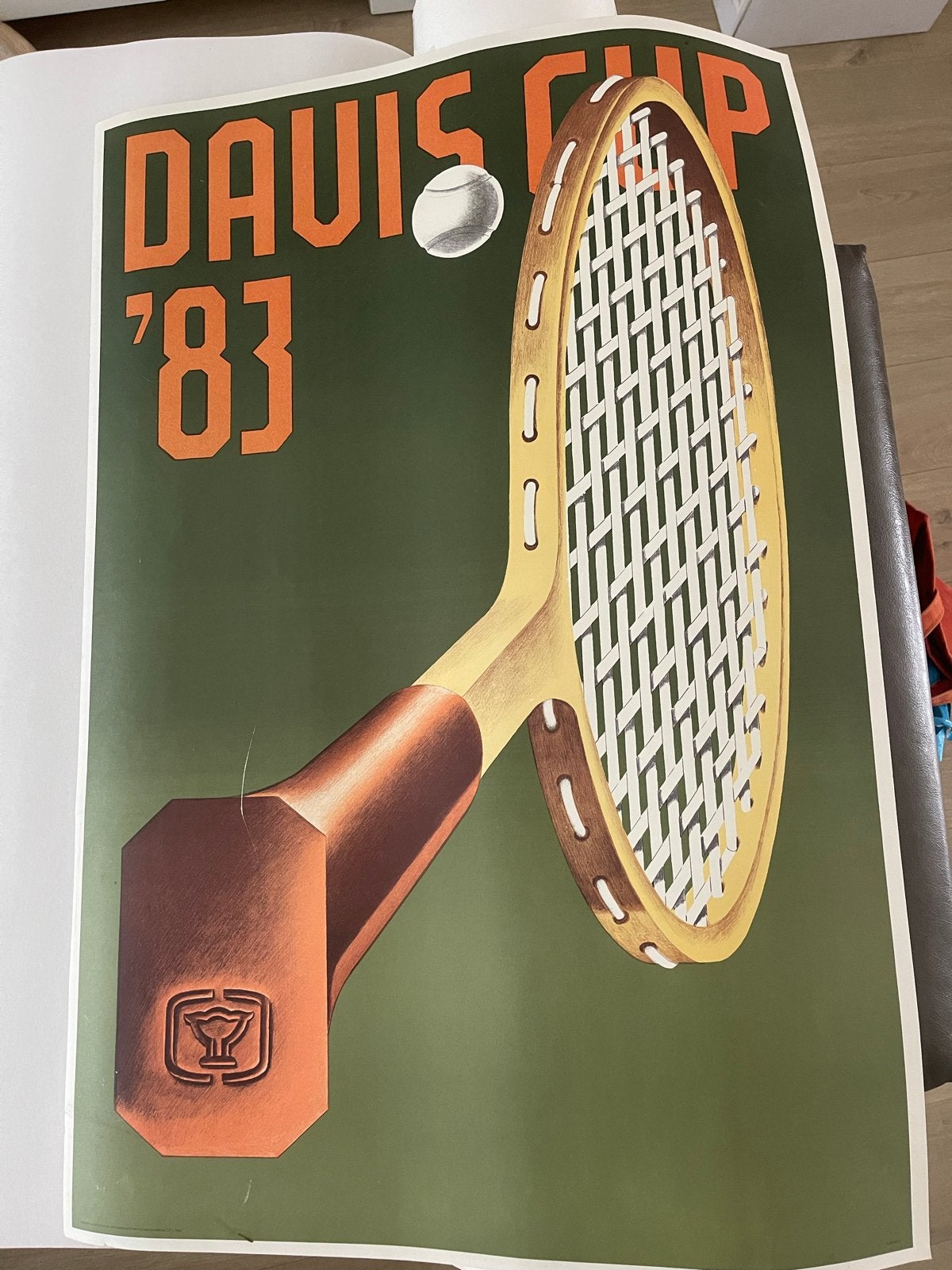 Davis Cup '83 Tennis Poster - Vintage Sportposter - Klapheck, Ophalen of Verzenden, Sport, A1 t/m A3, Rechthoekig Staand