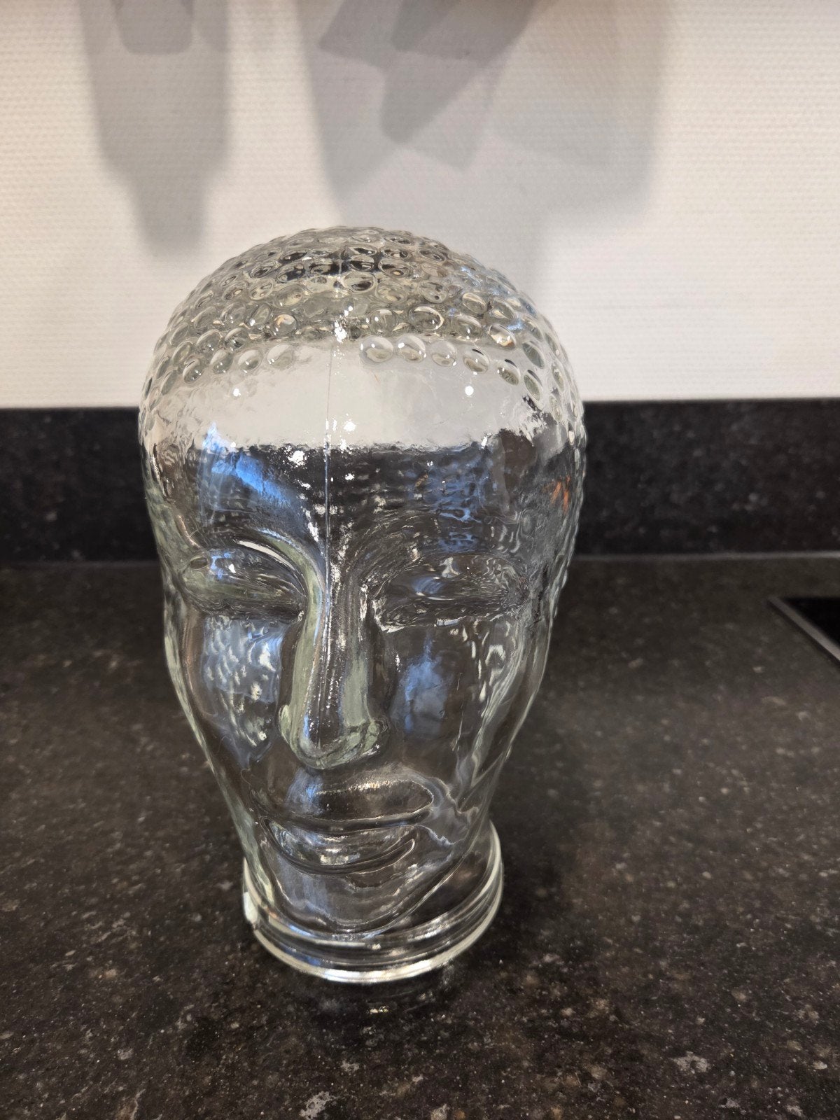 Glazen Hoofd Mannequin - Decoratief en Praktisch, Huis en Inrichting, Ophalen, Gebruikt, Glas, Modern