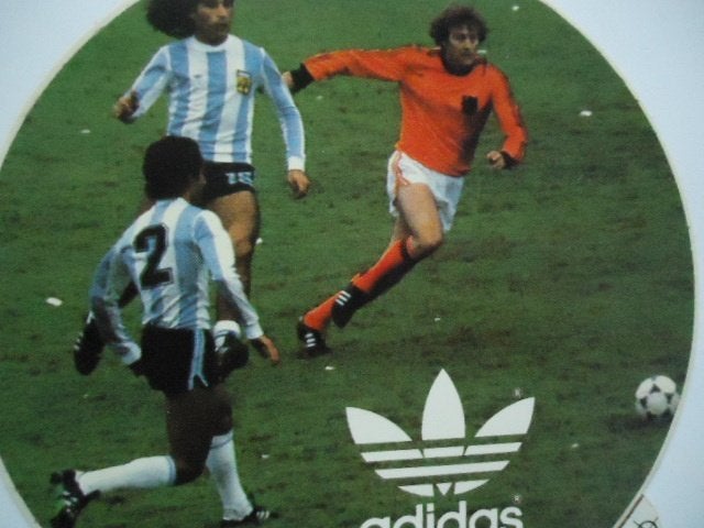 sticker 1978 Adidas WK Finale WIM JANSEN Feyenoord legend, Verzenden, Zo goed als nieuw, Sport
