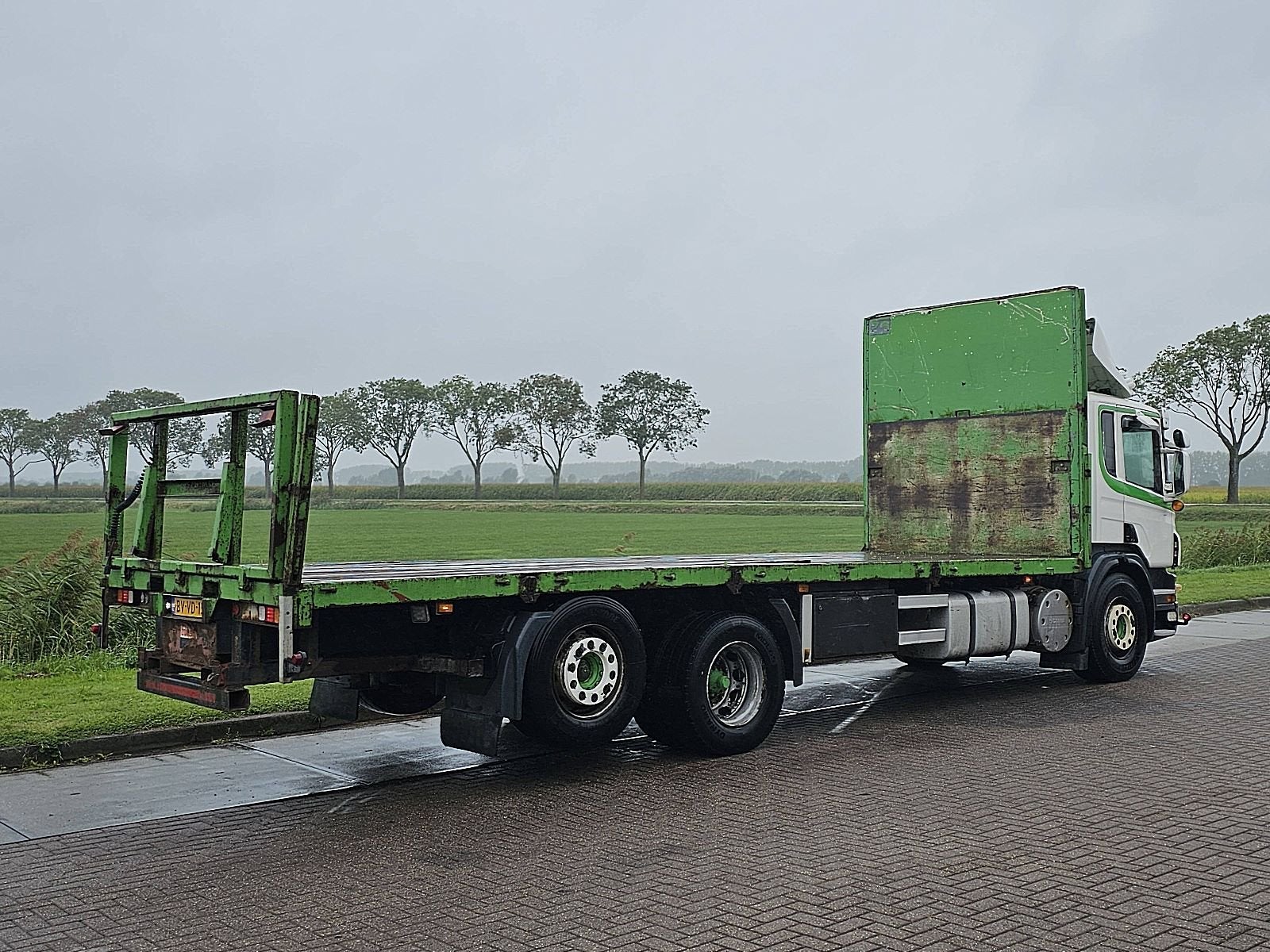 SCANIA P230 6x2*4 airco nl-truck, Auto's, Scania, Verwarmde buitenspiegels, Wit, Origineel Nederlands